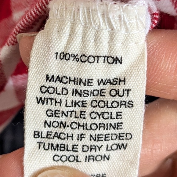 Per Se Red & White Check Button Down Soft Cotton Top Size M - Picture 3 of 4